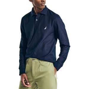 image:imageNautica Mens Nautica Sustainably Crafted Classic Fit LongSleeve Deck PoloNavy