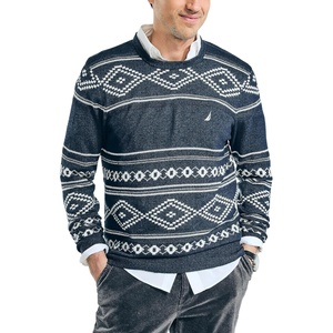 image:imageNautica Mens Nautica Sustainably Crafted Fair Isle Crewneck SweaterNavy Seas