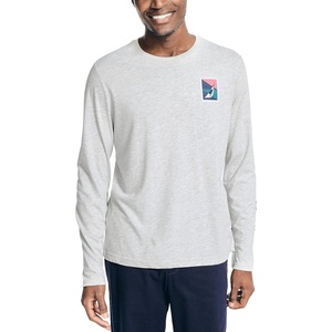 image:imageNautica Mens Nautica Sustainably Crafted LongSleeve Graphic TShirtGrey Htr