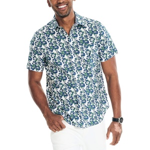 image:imageNautica Mens Nautica Sustainably Crafted Printed ShortSleeve ShirtMarshmallow