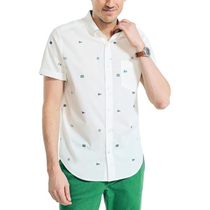 image:imageNautica Mens Nautica Sustainably Crafted Printed ShortSleeve ShirtSail White