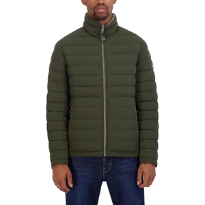 image:imageNautica Mens Reversible Quilted Puffer Jacket Midweight Mechanical Stretch Winter CoatDkforest