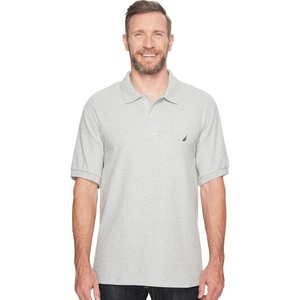 image:imageNautica Mens Short Sleeve Solid Deck Polo Shirt ShirtGrey Heather