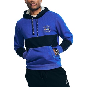 image:imageNautica Mens Sustainably Crafted Colorblock Logo HoodieBright Cobalt