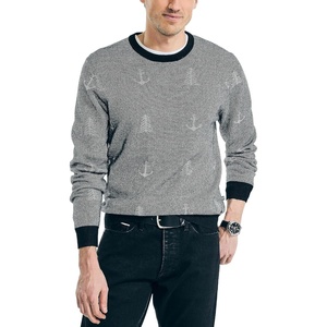image:imageNautica Mens Sustainably Crafted Printed Crewneck SweaterTrue Black