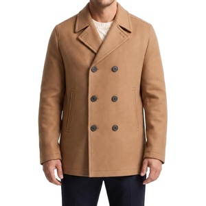 image:imageNautica Mens Wool Blend Peacoat  DoubleBreasted Winter Coat Regular Big amp Tall SizesCamel