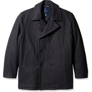 image:imageNautica Mens Wool Blend Peacoat  DoubleBreasted Winter Coat Regular Big amp Tall SizesGray Smoke