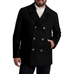 image:imageNautica Mens Wool Blend Peacoat  DoubleBreasted Winter Coat Regular Big amp Tall SizesLicorice