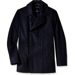 image:imageNautica Mens Wool Blend Peacoat  DoubleBreasted Winter Coat Regular Big amp Tall SizesNautical Navy