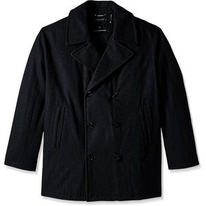 image:imageNautica Mens Wool Blend Peacoat  DoubleBreasted Winter Coat Regular Big amp Tall SizesOcean Navy