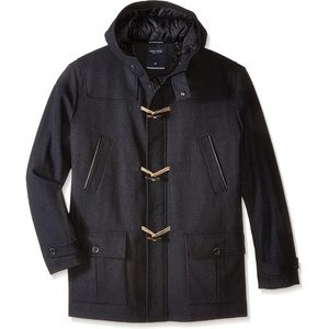 image:imageNautica Mens Wool Blend Peacoat  DoubleBreasted Winter Coat Regular Big amp Tall SizesShadow Gray