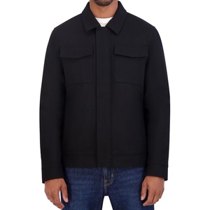 image:imageNautica Mens Wool Jacket  Diamond Quilted Lining Polyfill Insulation Snap amp Zip ClosureAnthracite