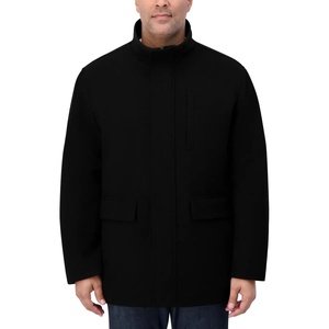 image:imageNautica Mens Wool Jacket  Diamond Quilted Lining Polyfill Insulation Snap amp Zip ClosureOnyx