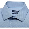 image:imageNAUTICA Slim Fit 100 Cotton Mens Dress Shirts Long Sleeve Wrinkle Resistant FormalBlue  Grey Micro Plaid