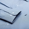 image:imageNAUTICA Slim Fit 100 Cotton Mens Dress Shirts Long Sleeve Wrinkle Resistant FormalBlue  Grey Micro Plaid