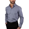 image:imageNAUTICA Slim Fit 100 Cotton Mens Dress Shirts Long Sleeve Wrinkle Resistant FormalNavy Check Stripe