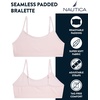 image:imageNautica Girls Training Bra  2 Pack4 Pack Seamless Padded Bralette Underwear for Girls with Removable Pads Sizes SXLPinkWhiteHeather GreyBlue4pk