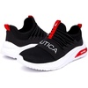 image:imageNautica Kids Athletic SlipOn Sneakers  Comfortable Bungee Running Shoes for Boys and Girls  Stylish and Supportive Footwear for Active Kids Big KidLittle KidToddlerBlack Redsummr