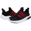 image:imageNautica Kids Athletic SlipOn Sneakers  Comfortable Bungee Running Shoes for Boys and Girls  Stylish and Supportive Footwear for Active Kids Big KidLittle KidToddlerBlack Red 3y