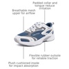 image:imageNautica Kids Boys amp Girls LaceUp Sneakers  Athletic Shoes for Running amp Walking with Cushioned Insole and Comfortable Fit for Big and Little KidsBlue White Silver