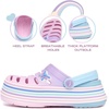 image:imageNautica Kids Girls Clogs Slip On Platform Slides Garden Shoes Water Sandals Beach Slipper for Children Indoor OutdoorPink Purple Blue