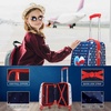 image:imageNautica Kids Luggage  18 Airline Approved Rolling Hardside Upright Carryon Suitcase Set with Wheels Shark Attack  5pc Travel SetPastel Shell  5pc Travel Set