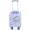 image:imageNautica Kids Luggage  18 Airline Approved Rolling Hardside Upright Carryon Suitcase Set with Wheels Shark Attack  5pc Travel SetPastel Shell