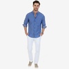 image:imageNautica Mens Classic Fit Stretch Solid Long Sleeve Button Down ShirtRivieria Blue