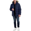 image:imageNautica Mens Faux Fur Trim Puffer Jacket With Removable HoodBlue Print