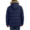 image:imageNautica Mens Faux Fur Trim Puffer Jacket With Removable HoodBlue Print