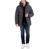 image:imageNautica Mens Faux Fur Trim Puffer Jacket With Removable HoodCharcoal