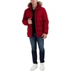 image:imageNautica Mens Faux Fur Trim Puffer Jacket With Removable HoodRed
