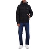 image:imageNautica Mens Lightweight Mix Media Bomber Jacket  Mechanical Stretch WaterResistant CoatBlack