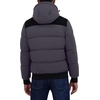 image:imageNautica Mens Lightweight Mix Media Bomber Jacket  Mechanical Stretch WaterResistant CoatMetal Grey