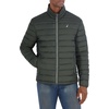 image:imageNautica Mens Lightweight Quilted Jacket  Water Resistant Zip Front Transitional CoatDark Olive