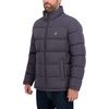 image:imageNautica Mens Midweight Puffer Jacket with Bib Insert  Fleece Collar Insulated Winter CoatMetal Grey