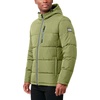 image:imageNautica Mens Midweight Quilted Faux Memory Puffer Jacket Adjustable Hood Insulated Winter CoatPale Olive