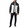 image:imageNautica Mens Midweight Quilted Faux Memory Puffer Jacket Adjustable Hood Insulated Winter CoatWhiteBlack