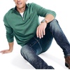 image:imageNautica Mens Navtech QuarterZip SweaterArctic Fern Heather