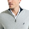 image:imageNautica Mens Navtech QuarterZip SweaterGrey Heather