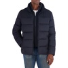 image:imageNautica Mens Ripstop Puffer Jacket  Water Resistant Bib Front Insulated Winter CoatBlack