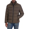 image:imageNautica Mens Ripstop Puffer Jacket  Water Resistant Bib Front Insulated Winter CoatOlive Brown
