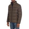 image:imageNautica Mens Ripstop Puffer Jacket  Water Resistant Bib Front Insulated Winter CoatOlive Brown
