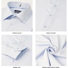 image:imageNautica Regular Fit Long Sleeve Button Down Dress Shirts for Men  Wrinkle Free Long Sleeve Shirt Mens Formal 4Way StretchNavy  Light Blue Dot
