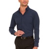 image:imageNautica Slim Fit Mens Dress Shirts Long Sleeve Performance Polyester Fabric Wrinkle Free 4Way StretchNavy Solid