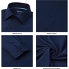 image:imageNautica Slim Fit Mens Dress Shirts Long Sleeve Performance Polyester Fabric Wrinkle Free 4Way StretchNavy Solid