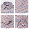 image:imageNautica Slim Fit Mens Dress Shirts Long Sleeve Performance Polyester Fabric Wrinkle Free 4Way StretchOrange and Blue Plaid