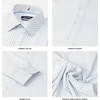 image:imageNautica Slim Fit Mens Dress Shirts Long Sleeve Performance Polyester Fabric Wrinkle Free 4Way StretchWhite  Blue Anchor