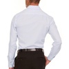image:imageNautica Slim Fit Mens Dress Shirts Long Sleeve Performance Polyester Fabric Wrinkle Free 4Way StretchWhite  Blue Anchor