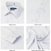 image:imageNautica Slim Fit Mens Dress Shirts Long Sleeve Performance Polyester Fabric Wrinkle Free 4Way StretchWhite  Mini Blue Dots
